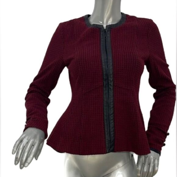 #154 NANETTE LAPORE Textured Zip Front Blazer - Picture 1 of 8